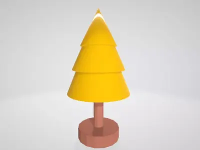 Christmas Tree Figurine Low poly Low-poly 3D model buy