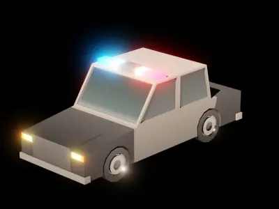 Low Poly City Cars Package - Gradiant Texture Style Low-poly 3D model