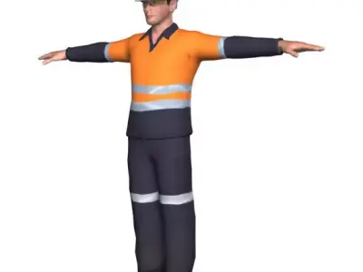 Workman Construction Mining Worker 3D model 3D model