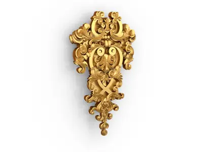 carved classic decorative ornament cnc 3d printing stl 11 3D model