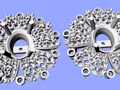 tops diamond earring 3D print model