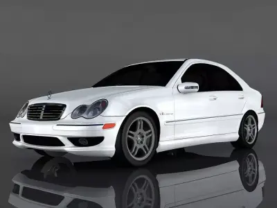 Mercedes Benz C32 AMG Low-poly 3D model