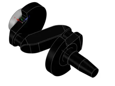 Crankshaft laser pointer 3D print model