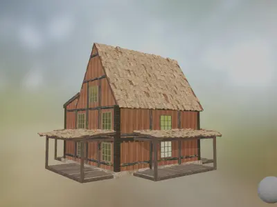 4K Quality AAA NEXT GEN game-ready models of town houses Low-poly 3D model