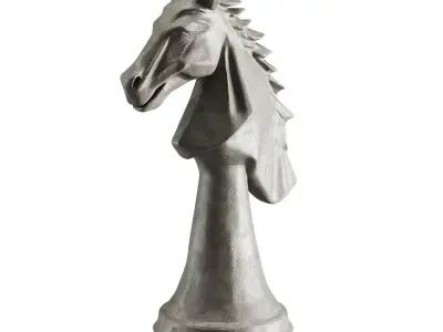 Horse chess Low-poly 3D model