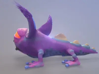 Strange amphibian 3D model