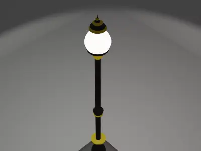 Street Lamp Exterior Free low-poly 3D model