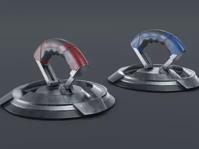 3D Vacuum Magnetic Suction Device Model Low-poly 3D model