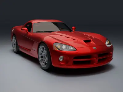  Dodge Viper SRT-10 Coupe Low-poly 3D model