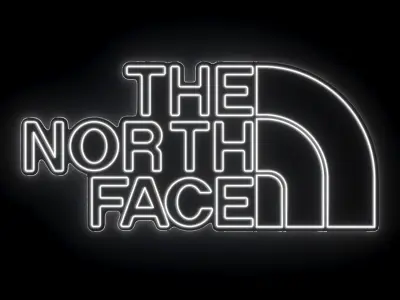 The North Face Neon Sign 3D model