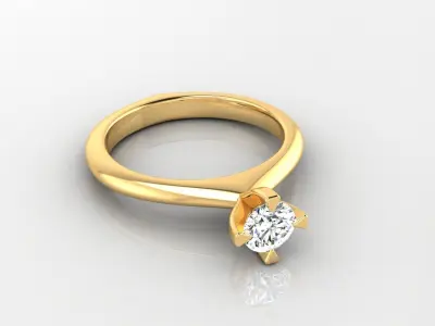 Ring M30  The luxury female ring with gem wedding 3D print model