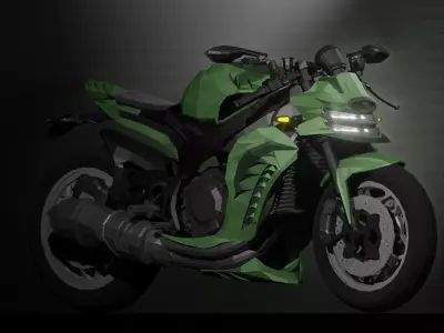 Sports Motorcycle LowPoly - Adams Low-poly 3D model