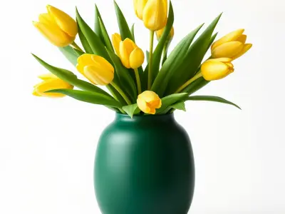 Elegant Tulip Vase Arrangement model pack Low-poly 3D model