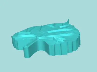 Sunflower Leaf 03 - Silicone Mold Maker - Template 3D print model