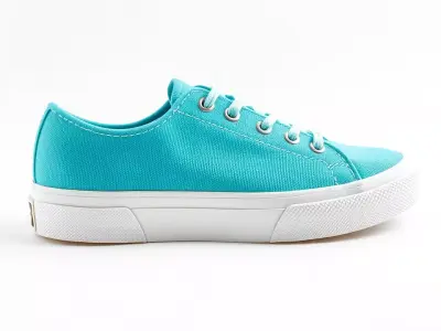 Turquoise Canvas Shoe model pack Low-poly 3D model