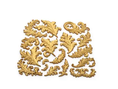Acanthus Leaves Collection-01 3D model