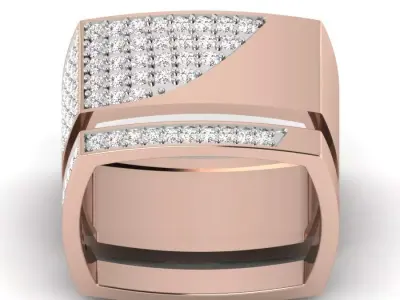  Couple Band Ring 3dm stl render  3D print model