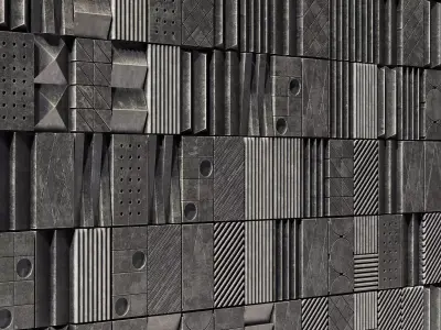 Lithea Maioliche di pietra 3d wall tiles n1 3D model