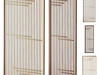 Room Dividers - Wooden Interior Partitions 3D model