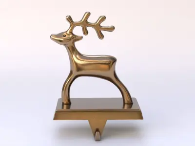 Reindeer Christmas Stocking Hanger 3D model