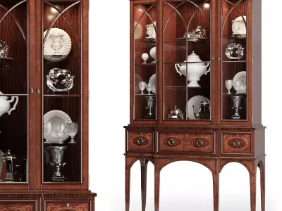 Century - Wellington Court Breakfront Display Cabinet 30H-423 3D model