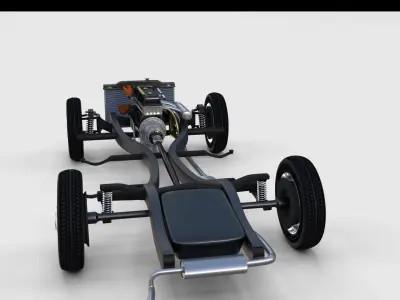 Mercedes Benz 190SL Full Chassis rev 3D model