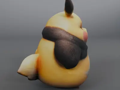 fat pikachu 3D model