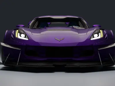 Chervrolet Corvette ZR1 Low-poly 3D model