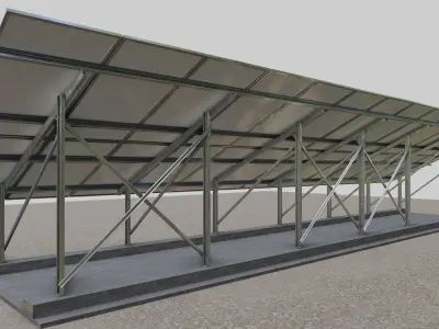 Solar Panel Steel Construction Type 8 3D model