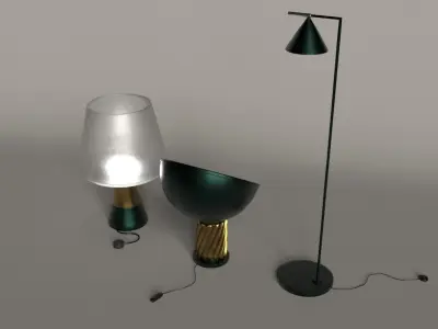 Lamp living room PBR  Low-poly 3D model