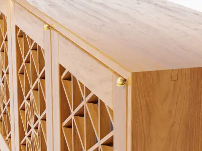 Kumiko Media Cabinet 3D model