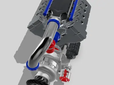 Procharged Coyote MMR Billet w dry sump 3D print model