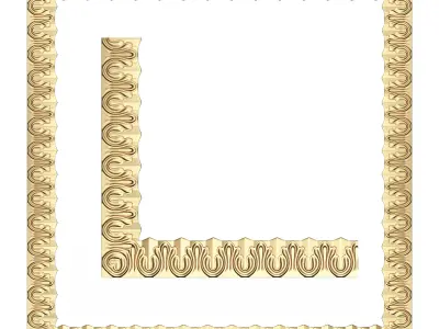 Classic Frame and Mirror Collection 02 Low-poly 3D model