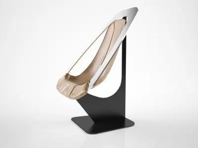 Alain Douillard Leather Chair 1970 3D model