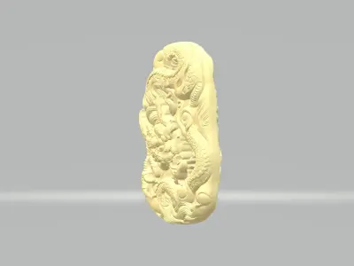 Double-Sided Dragon Pendant 3D print model