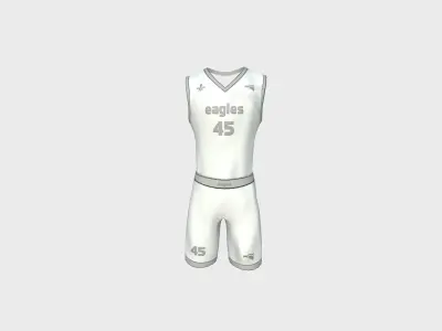 Basketball Fantasy Team Eagles Uniform - Character Design Low-poly 3D model