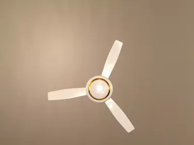 Modern ceiling fan Low-poly 3D model