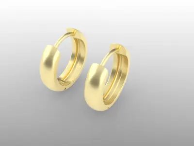 Hoop earrings 3D print model purchase