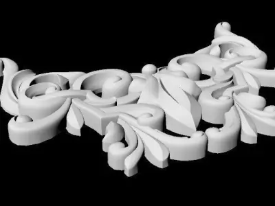 Central decor ornament for furniture 3D model 83