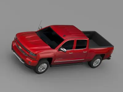 Chevrolet Silverado LTZ Z71 Crew Cab GMTK2 St Box 2016 3D model