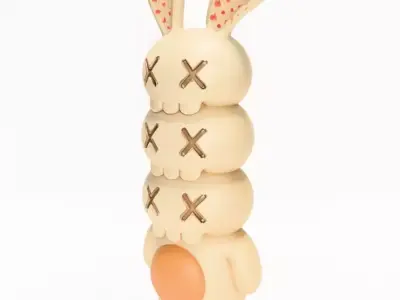 Bunny Kaws Style toy 3D print model