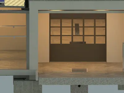 Waschanlage car wash Gasstation 3D model