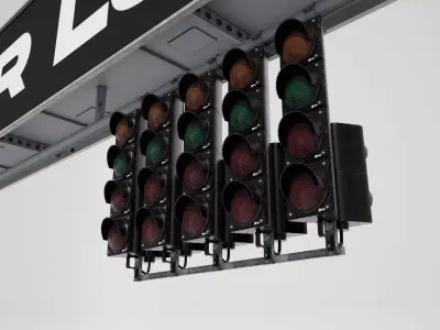 Racetrack Starting Light  3D model