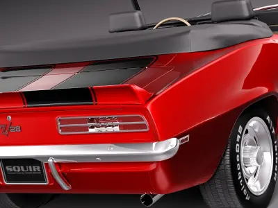 Chevrolet Camaro Z28 Convertible CG 1969 3D model