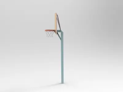 Basketball 3D model hoop Free low-poly 3D model