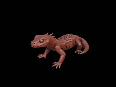 Salamander Animal Sculpture 3D print model buy