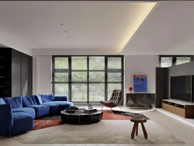 Modern living room dining room interior scenes  3D model