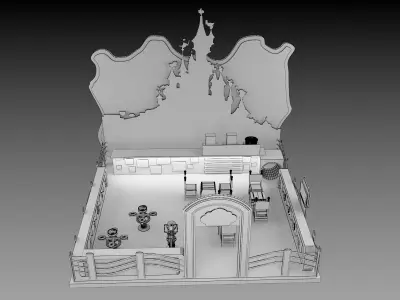 Booth Exhibition Stand a210 3D model