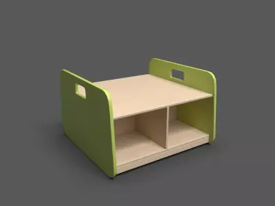 BigBacUp With Tray Green Low-poly 3D model