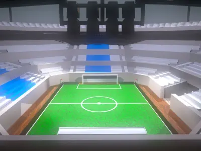 Low-Poly Football Stadium  Low-poly 3D model